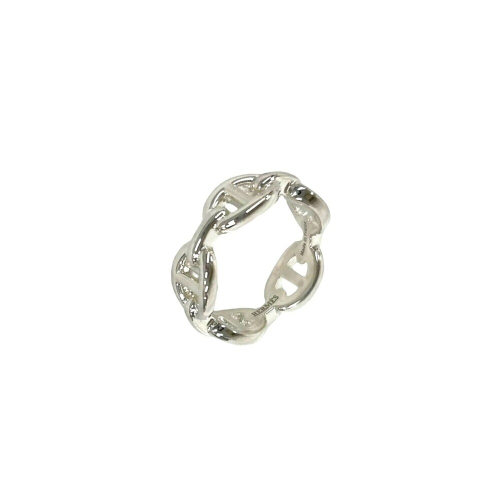 HERMES Enchainée PM Ring, Sterling Silver 925, Size #55, Accessory, Item No. ...